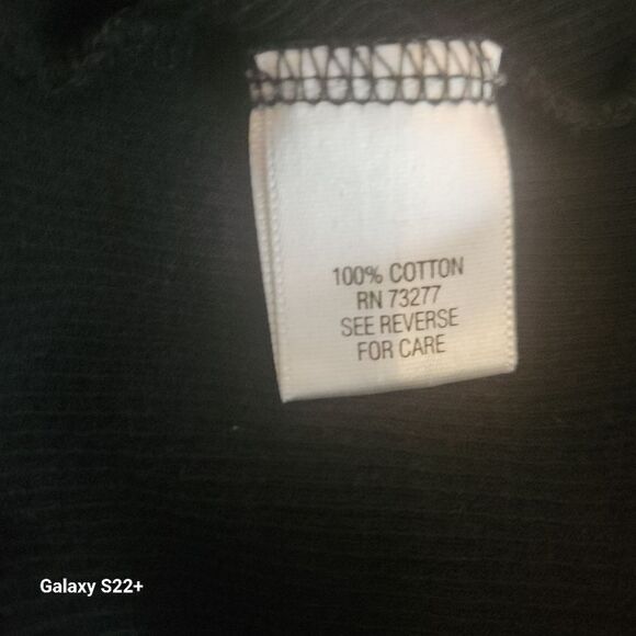 Croft & Barrow combination gray & white stripe short sleeve top with black vest - Picture 10 of 10